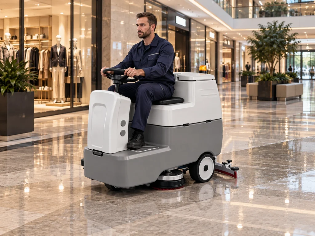 ride on floor scrubber for shopping mall